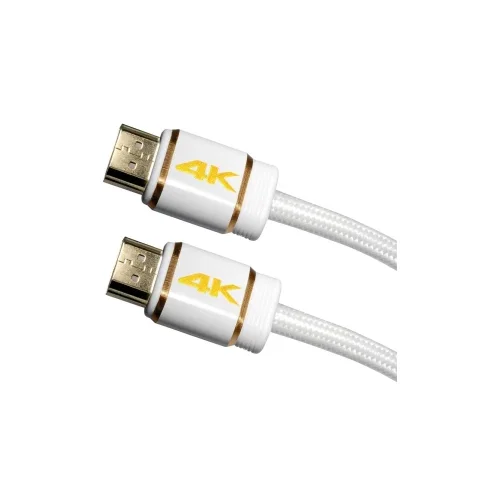 MaxTrack HDMI priključni kabel HDMI A utikač, HDMI A utikač 3.00 m bijela C 216-3 L Ultra HD (4K) HDMI HDMI kabel