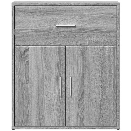 VidaXL Komoda 2 kom siva boja hrasta 60x31x70cm od konstruiranog drva Slike