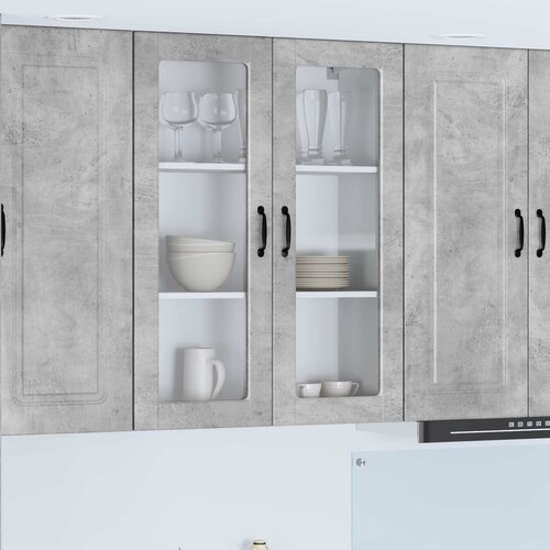  Zidni stakleni ormarić Betonski sivi 80 x 31 x 100 cm Cijene