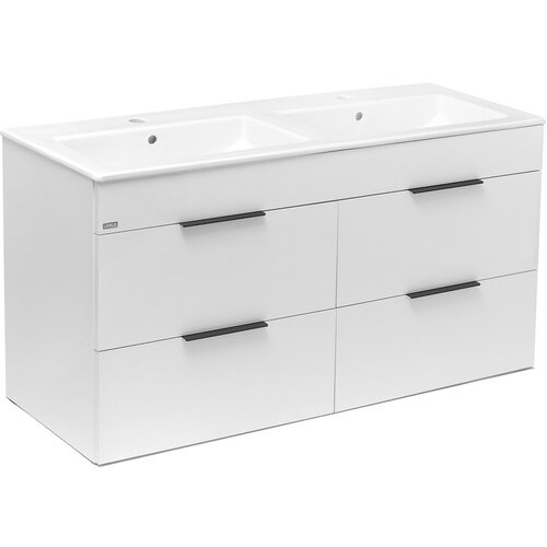 Jika H4536621763001 Cube 120 x 44 cm dvojni umivalnik z omarico Slike