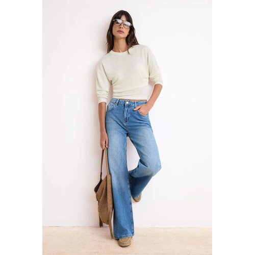 TRENDYOLMILLA ženske pantalone Twoss26Je00133, plava Cene