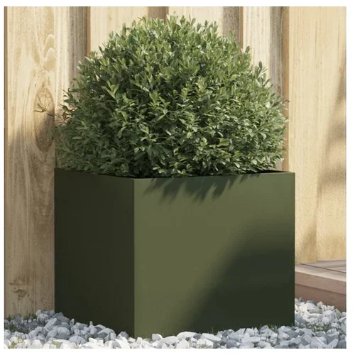 vidaXL Cvetlično korito olivno zeleno 42x40x39 cm hladno val