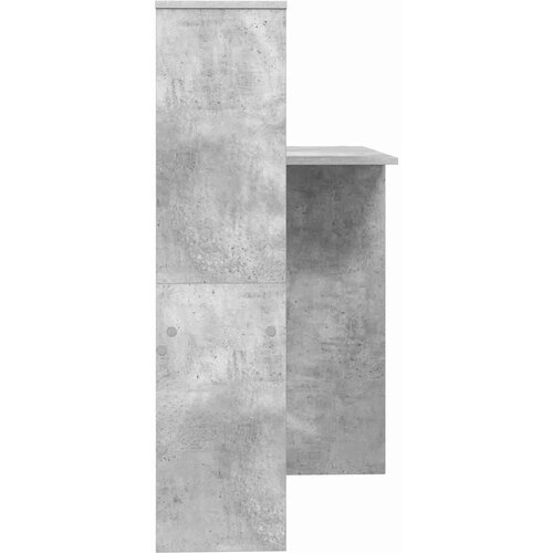 VidaXL Stol Beton siva 131.5 x 50 x 106.5 cm Konstruirano drvo Slike