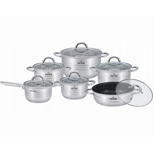 Shumee set jeklenih loncev 12 elementov zilner ZL-8102, (21385330) Slike