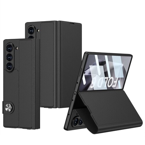  Maska za mobilni telefon Samsung Galaxy Z Fold 6 5G LEATHER, Crna Cene
