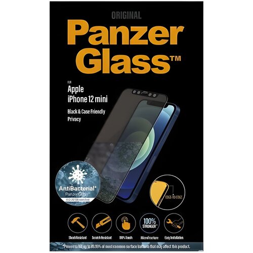 PanzerGlass steklo najvi&amp;scaron;je kakovosti za Apple iPhone 12 Mini - črna Slike