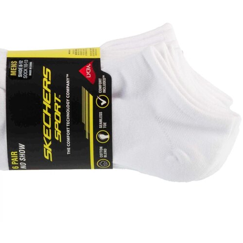 Skechers 6pk Mu&amp;scaron;ke Pamučne Čarape Niskog Profila S117809-WHT Slike