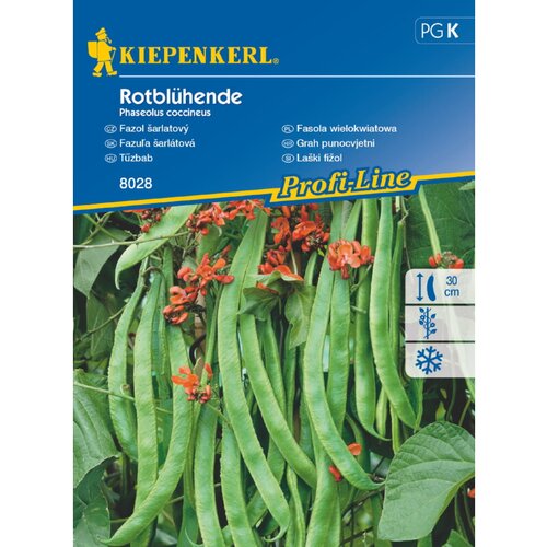 KIEPENKERL Sjeme povrća grah (Phaseolus coccineus, Vrijeme sjetve: Svibanj, Berba: Kolovoz) Slike