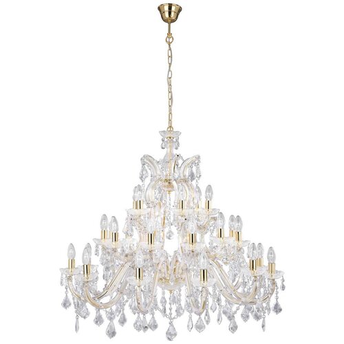 Searchlight Marie Therese Kristalni lestenec s 30 lučmi, polirana medeninasta površina, E14, (22101256) Cene