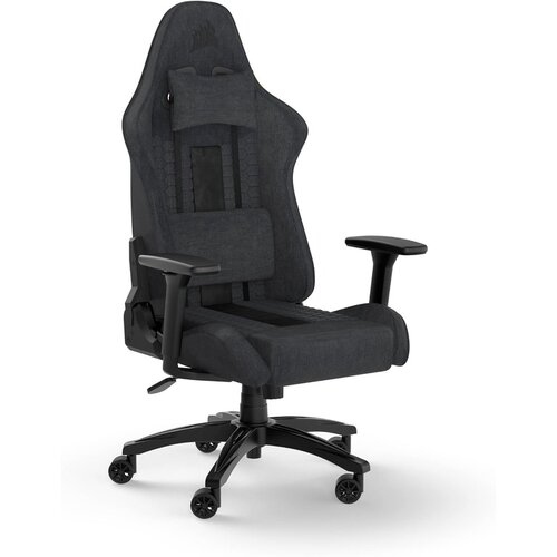 Corsair TC100 Gaming ChairRelaxed, Fabric BlackGrey120kg Slike