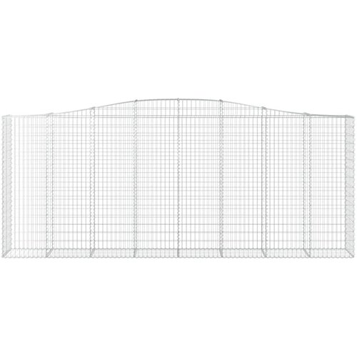  Lučne gabionske ko&amp;scaron;are 2 kom 400x30x160/180cm pocinčano željezo Slike