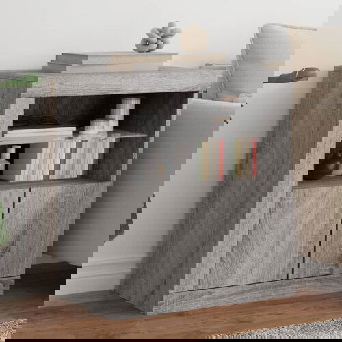 vidaXL Komoda z LED lučkami siva sonoma 60,5x37x67 cm Cene