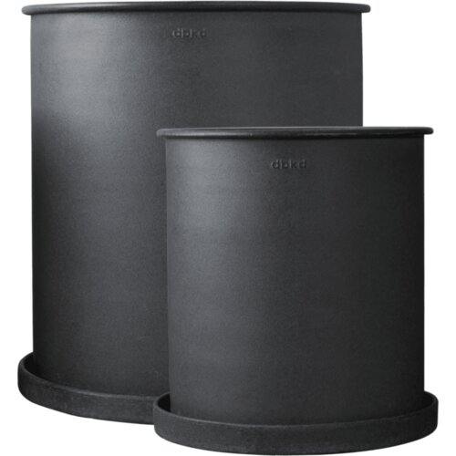 DBKD PLANT POT large, 2 seta - black Cene