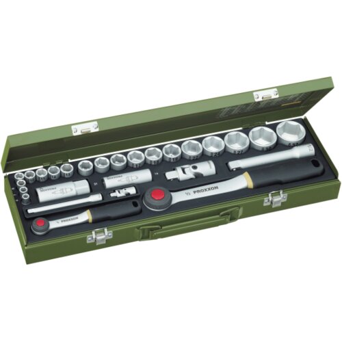 Proxxon Nasadni ključ set 1/4&amp;#039;&amp;#039;+1/2&amp;#039;&amp;#039; 6-32 mm, 27/1 Slike