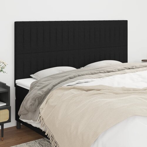 vidaXL Uzglavlje 4 kom crni 90x5x78/88 cm od tkanine Cijene