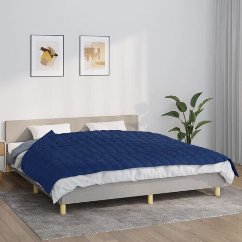vidaXL Obtežena odeja modra 155x220 cm 7 kg blago Cene