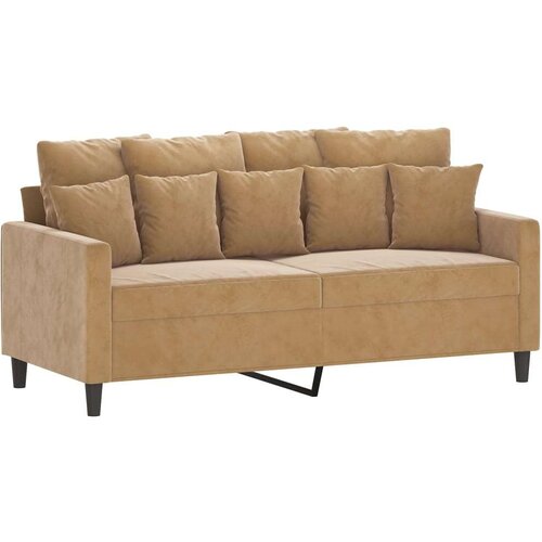  2-dijelni set sofa s jastucima smeđi bar&amp;scaron;unasti Slike