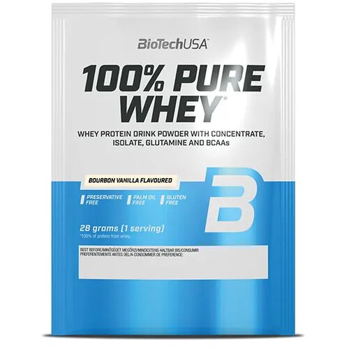 BioTech USA Whey Protein 100% Pure, Burbon vanila, 28g Slike