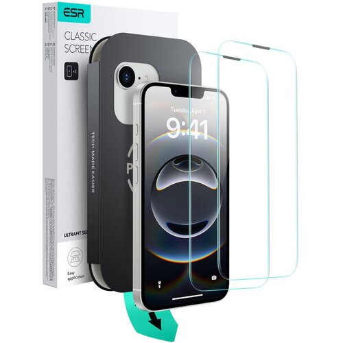 ESR ultrafit kaljeno steklo 2-PAKET iphone 13 / 13 pro / 14 / 16E clear, (5000017931) Slike