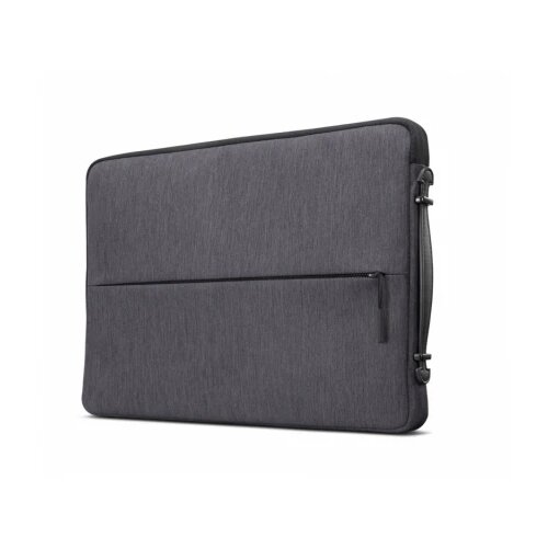 Lenovo 15.6-inch Laptop Urban Sleeve Case, Grey, Water-resistant, Corner bumper, Cushion underneath zipper, Accessory pocket, Anti-slip puller Cene