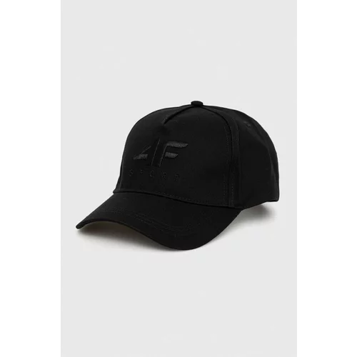 4f Bombažna bejzbolska kapa črna barva