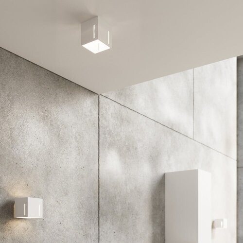 Nice Lamps bela stropna svetilka s kovinskim senčnikom 10x10 cm pax &amp;ndash; Slike