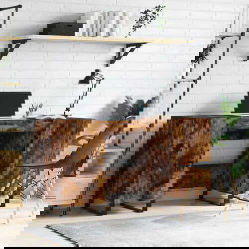 vidaXL Radni stol boja dimljenog hrasta 140x50x75 cm konstruirano drvo Cijene
