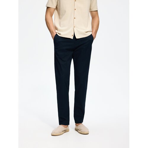 Reserved Chino slim fit hlače - mornarsko plava Cene