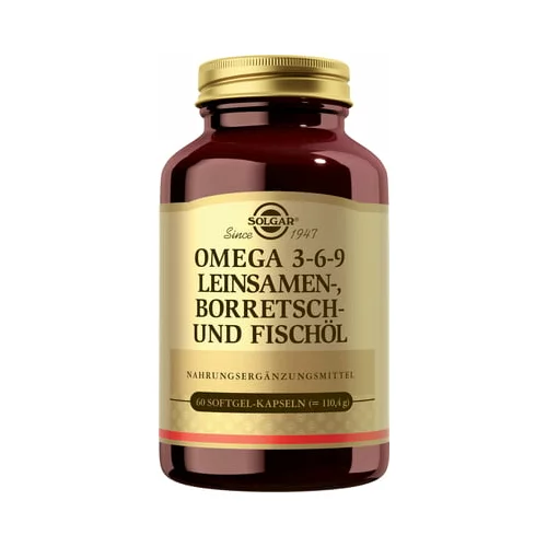 Solgar Omega 3-6-9 laneno, boražino i riblje ulje - 60 Gel-kapsule