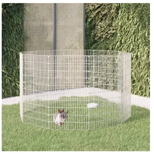 10-delna ograda za zajce 54x100 cm pocinkano železo