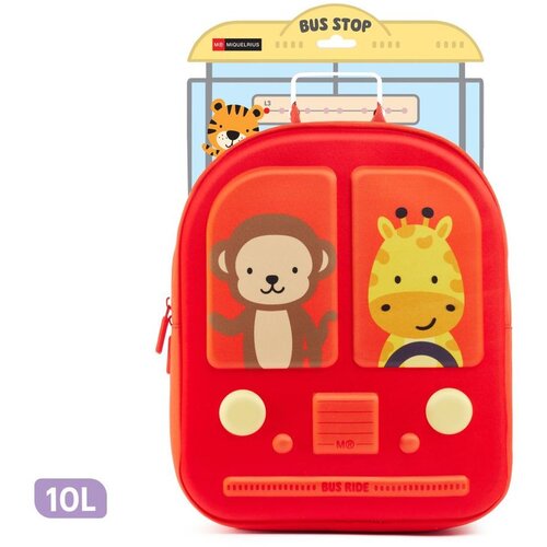 MiquelRius Ruksak mini 1 odjeljak Bus Stop crveni 10L MR19390 Slike
