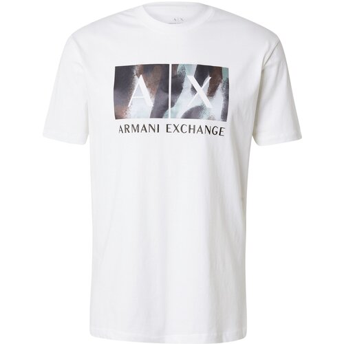 Armani Exchange Majica rjava / črna / bela Cene