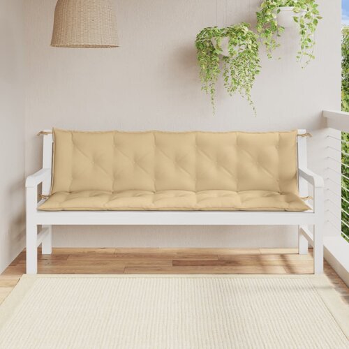  Jastuci za vrtnu klupu 2 kom svjetlosivi 180x50x7 cm tkanine Slike