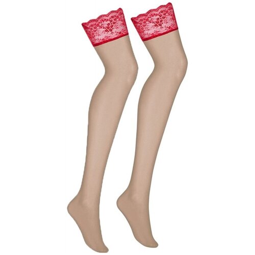 Obsessive Najlonke / Samostoječe nogavice LOVICA STOCKINGS RED Rdeča Cene