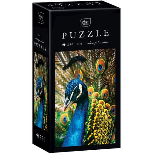 Puzzle 250 KOM COLORFUL NATURE 1 PEACOCK INTERDRUK Cene
