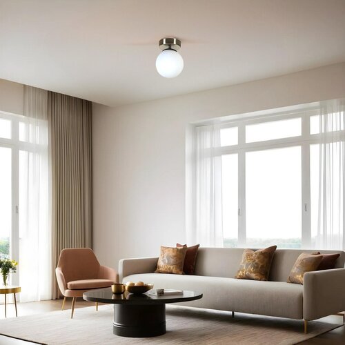 Opviq yeni can tekli mat krom beyaz Camlı avize matte chromewhite chandelier Cene