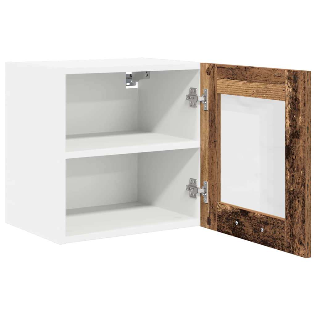  Viseći ormarić s policom Riga 2 pcs Staro drvo 40 x 31 x 40 cm Slike