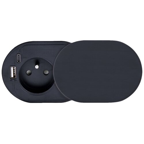 Solight PP124CB-PD20 - Ugradna utičnica 20W, 1x utičnica + USB A i C, crna Slike