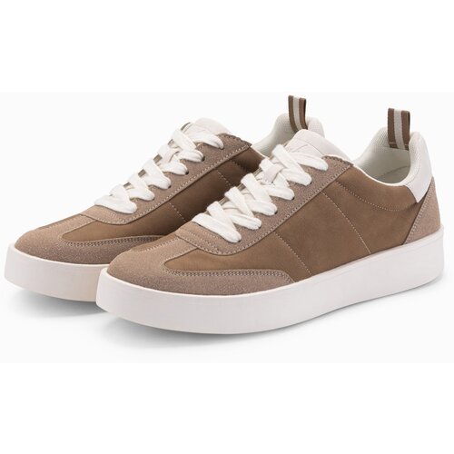 Ombre Old-school men's sneakers on thick sole - light brown Cene