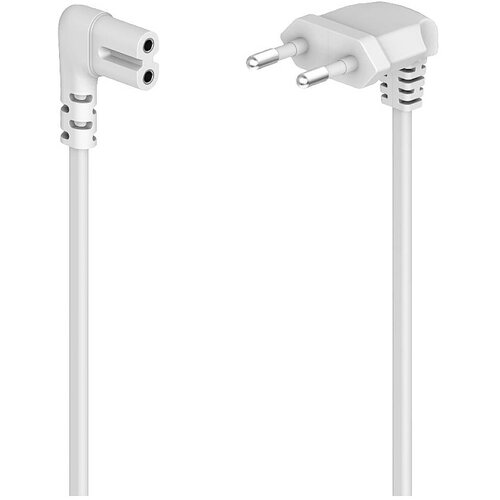 Hama Napajalni kabel\, obojestransko nagnjen\, evro vtič\, dvojni utor/C7\, 3 m\, bel 00223283 tok napajalni kabel bela 3 m, (20414061) Cene