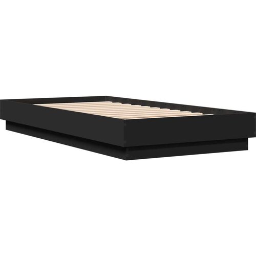 VidaXL Okvir kreveta s LED svjetlima crni 75 x 190 cm Slike