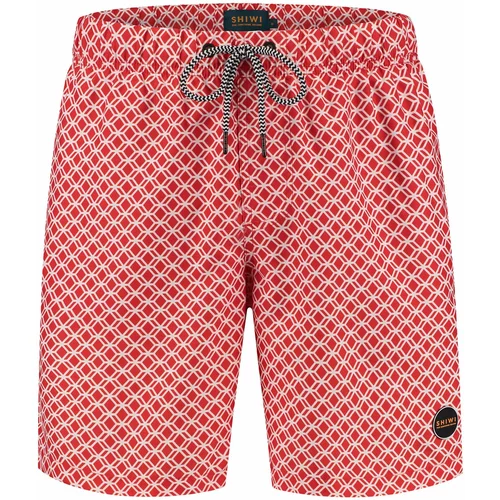 Shiwi Kratke kopalne hlače 'Kite Tile' rdeča / bela