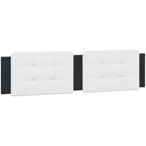  Okvir za krevet s uzglavljem crno-bijeli 200x200cm umjetna koža Slike