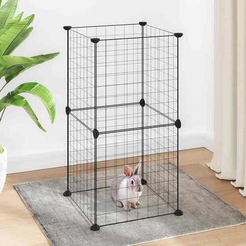  Kavez za kućne ljubimce s 8 panela crni 35 x 35 cm čelični Cijene