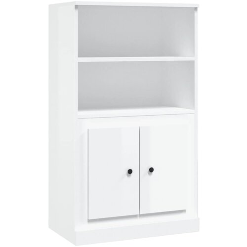 Maison Chic Visoka omara - Komoda - Predalnik visok sijaj bela 60x35,5x103,5 cm inženirski les, (21718825) Slike