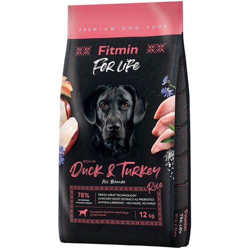 Fitmin Dog For Life raca & puran - Varčno pakiranje: 2 x 12 kg Cene