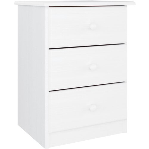 Maison Chic Nočna omarica - Nočna miza ALTA bela 41x35x55,5 cm trdna borovina, (21688432) Slike