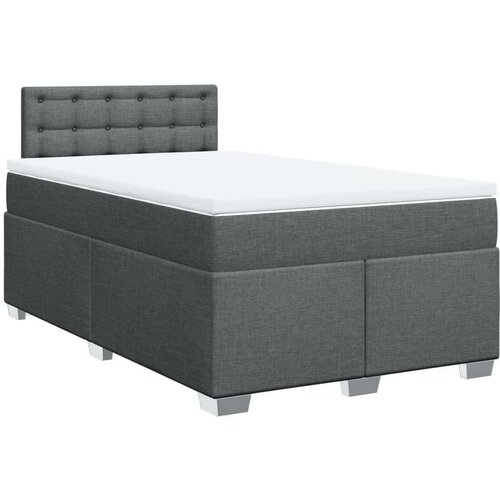 VidaXL Krevet box spring s madracem tamnosivi 120 x 190 cm tkanina Slike