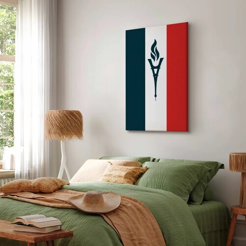  Slika - Torch Against the Backdrop of the French Flag 20x30 Premium Print Slike