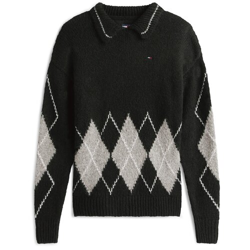 Tommy Jeans Pulover svijetlosiva / crna / bijela Slike